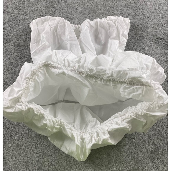 A New Day Womens White Square Neck Bubble Hem Tank Top Sleeveless Size M - Picture 10 of 11